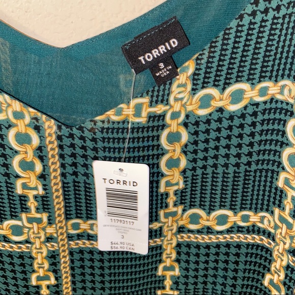 NWT Torrid tank with houndstooth and chain print - Picture 3 of 4
